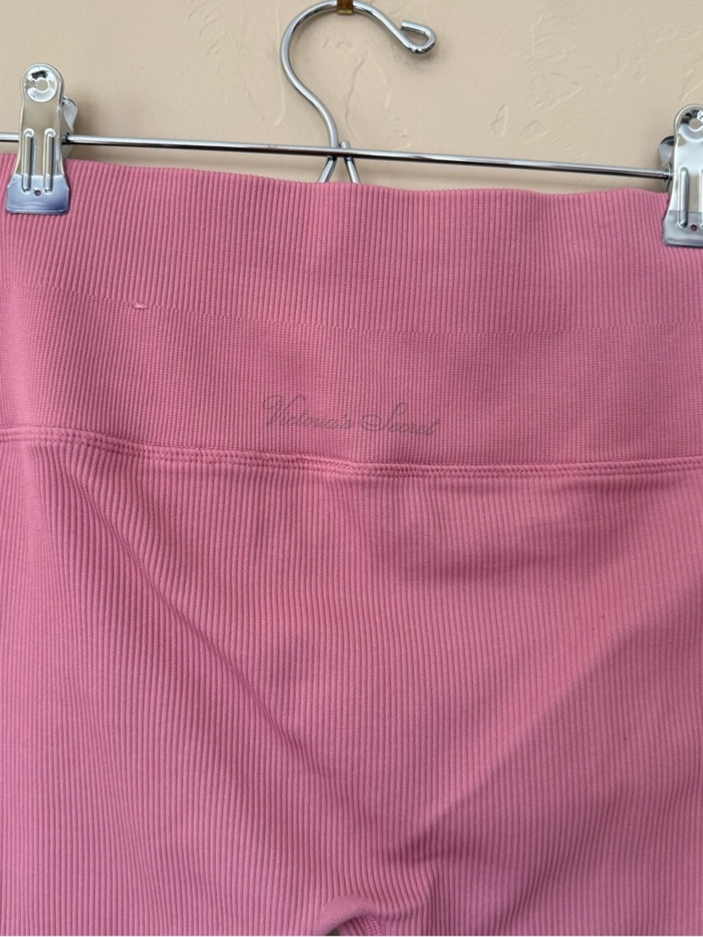 Victoria’s Secret Pink Ribbed High Rise Leggings Balletcore Athleisure Yoga - Picture 6 of 9